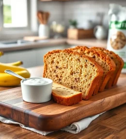 Healthy Greek Yogurt Banana Bread