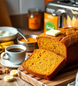 Moist Pumpkin Banana Bread