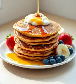 Banana Oatmeal Pancakes